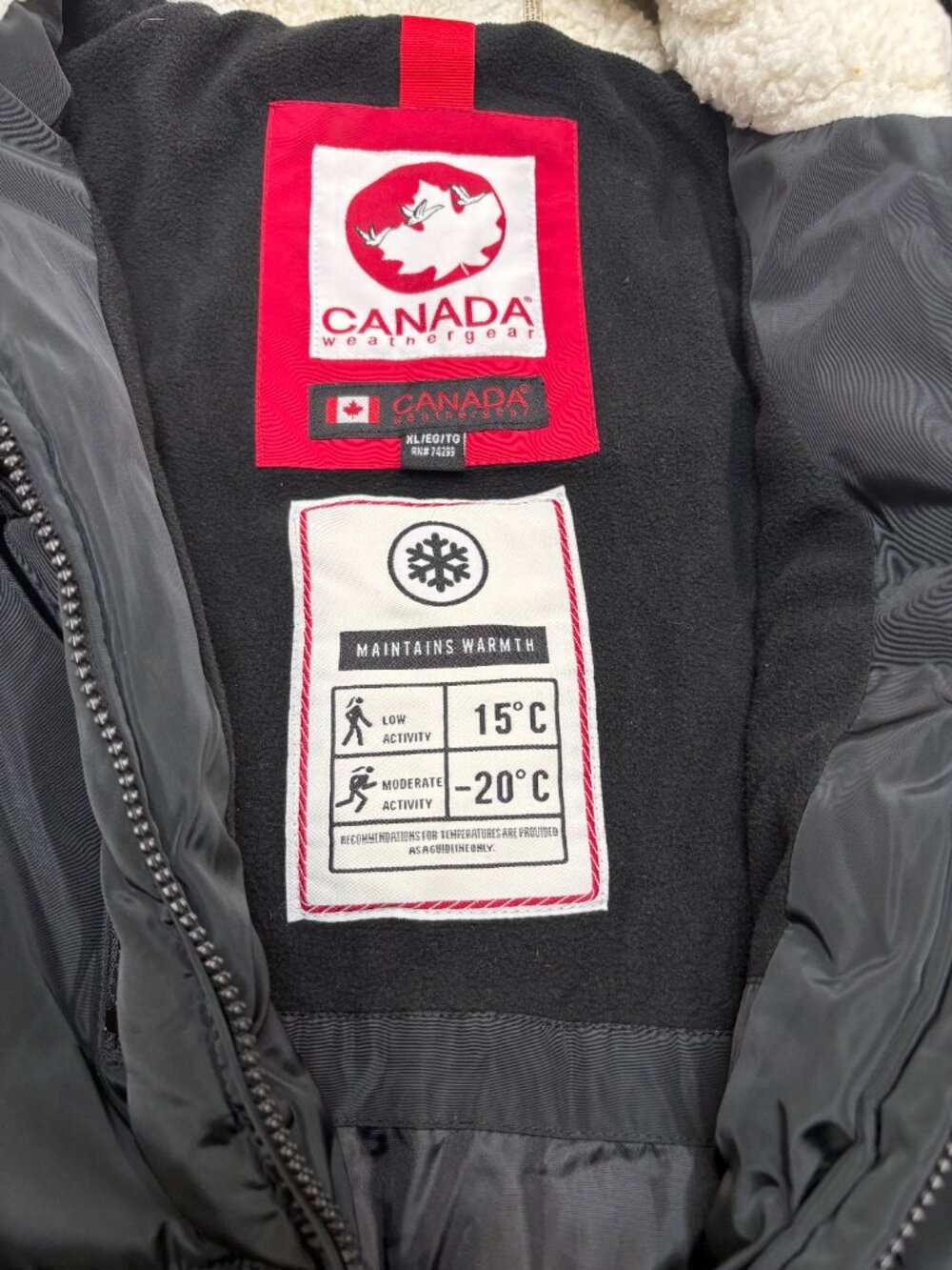 Canada Weather Gear Women’s Black Winter Coat Jacket – Size XL - Picture 2 of 6